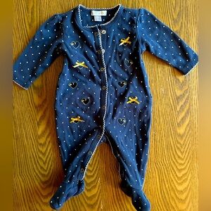Petit Lem fancy footsie romper 3month hearts bows
